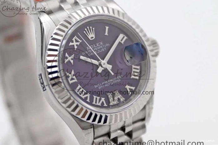 Steel NH05 28 904L Roman Edition Dial on Bracelet SS DateJust President TWF Purple Best Lady Markers 1:1 0123